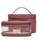 Kosmetyczki, organizery i kuferki - Zestaw kosmetyczek Guess PW7463 P4361 Różowy - miniaturka - grafika 1