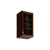 Szafki kuchenne - Szafka Górna Wisząca z Witryną 1 Drzwi G40S Prawa Sycylia Milano Gała Meble Orzech Milano - miniaturka - grafika 1