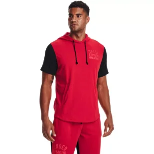 Koszulka męska Under Armour Rival Terry CB SS Hoodie - Koszulki sportowe męskie - miniaturka - grafika 1