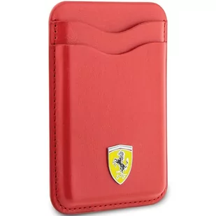 Ferrari Wallet Card Slot FEWCMRSIR czerwony/red MagSafe Leather 2023 Collection - Plecaki - miniaturka - grafika 3