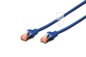 Kable miedziane - VSE Digitus CAT 6 S-FTP kładzenia okablowania/przewód krosowy, długość 3,0 m, AWG 27/7, niebieski DK-1644-030/B - miniaturka - grafika 1