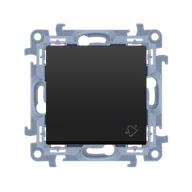 Wyłączniki światła i elektryczne - Kontakt Simon Przycisk Dzwonek SIMON 10 - czarny mat - miniaturka - grafika 1