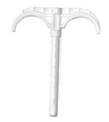 Akcesoria grzewcze - Onnline Hak plastikowy do rur podwójny pod wiertło fi 10mm - miniaturka - grafika 1