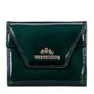 Portfele - Portfel damski ze skóry lakierowanej zielony - miniaturka - grafika 1