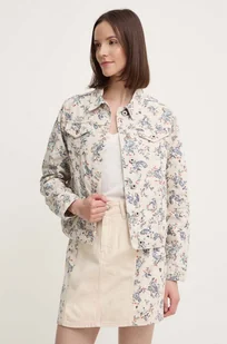Pepe Jeans kurtka jeansowa REGULAR JACKET PAISLEY damska kolor beżowy przejściowa PL402409 - Kurtki damskie - miniaturka - grafika 1