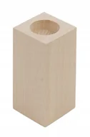 Świeczniki - Świecznik 10Cmx6Cm Drewniany Prostokątny Bukowy 1 Sztuka - miniaturka - grafika 1