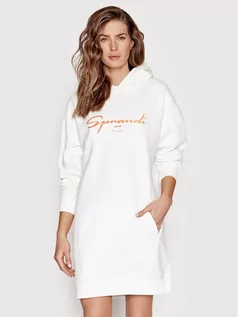 Sukienki - Sprandi Sukienka dzianinowa SP22-SUD010 Biały Relaxed Fit - grafika 1