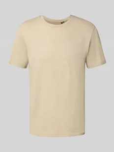 T-shirt z prążkowanym okrągłym dekoltem - Koszulki męskie - miniaturka - grafika 1