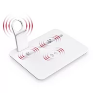 Akcesoria do smartwatchy - Ładowarka Indukcyjna UD17 4in1  Fast Wireless Charger Biała - miniaturka - grafika 1