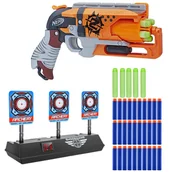 Zabawki militarne - Zestaw Pistolet Nerf Zombie Strike Hammershot A4325 + tarcza elektroniczna + 30 strzałek - miniaturka - grafika 1