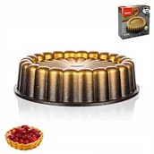 Formy do ciast - TORTOWNICA forma do pieczenia TARTA MAJESTIC 27 cm Banquet CZARNO-ZŁOTA - miniaturka - grafika 1