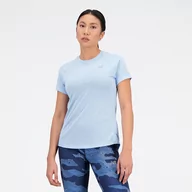 Koszulki i topy damskie - Koszulka damska New Balance WT21262BZH  niebieska - miniaturka - grafika 1