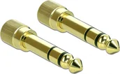 Złącza, przejściówki, adaptery - Adapter AV Delock Jack 3.5mm - Jack 6.3mm złoty (65983) - miniaturka - grafika 1