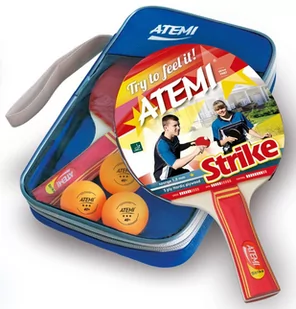 Zestaw do tenisa stołowego Atemi Strike (rakietki + pokrowiec + piłeczki) - Tenis stołowy - miniaturka - grafika 1