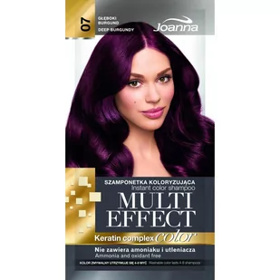 Joanna Multi Effect 07 Głęboki Burgund - Farby do włosów i szampony koloryzujące - miniaturka - grafika 1