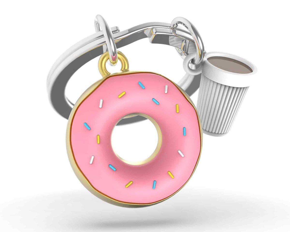 Elegancki metalowy brelok Meta[l]morphose - Donut