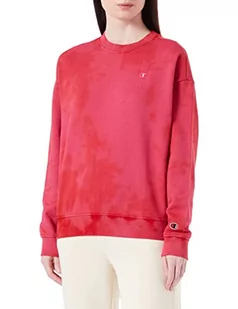 Champion Damska bluza Rochester 1919 z logo Tie Dye Crewneck (Fpl), S, fuksja (Fpl), S - Bluzy damskie - miniaturka - grafika 1