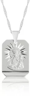 Srebrny medalik z grawerem Matka Boska Częstochowska - Biżuteria religijna - miniaturka - grafika 1