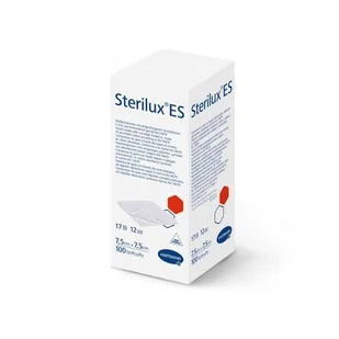 STERILUX ES Kompresy gazowe niejałowe 17-nitkowe 12-warstwowe 7,5cm x 7,5cm, 100sztuk - Apteczki i materiały opatrunkowe - miniaturka - grafika 1