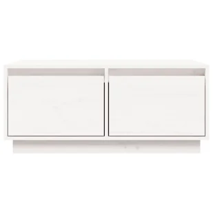 Lumarko Stolik kawowy, biały, 80x50x35 cm, lite drewno sosnowe - Ławy i stoliki kawowe - miniaturka - grafika 7