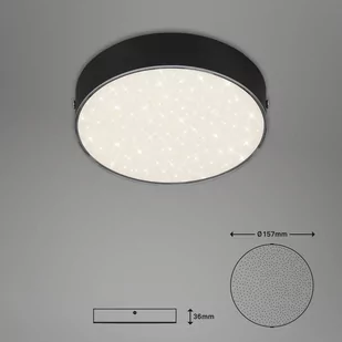 Lampa sufitowa LED Flame Star, Ø 15,7cm, czarna - Lampy sufitowe - miniaturka - grafika 3