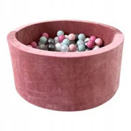 Suche baseny - Suchy basen z kulkami 40x90 Velvet Brudny róż 250 piłek - GOTOWY MIX - miniaturka - grafika 1