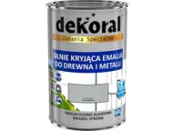 Emalie - Dekoral Emalia Ftalowa  Emakol Strong Popielaty Pojemność 0,9 L - miniaturka - grafika 1