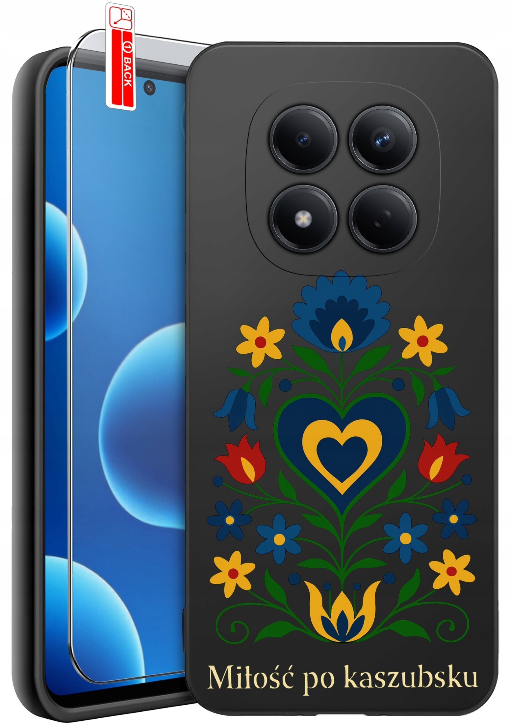 krainaGSM Etui Do Xiaomi Redmi Note 15 Pro 5G Wzory Silikonowe Matt Case + Szkło