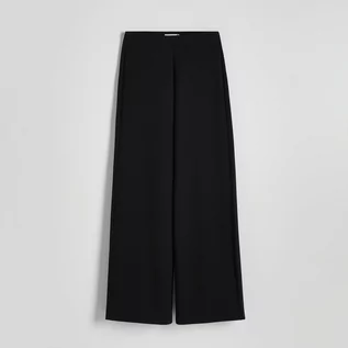Spodnie damskie - Reserved - Spodnie z szerokimi nogawkami - Czarny - grafika 1