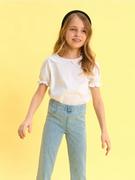 Koszulki dla dziewczynek - Sinsay - Bluzka - biały - miniaturka - grafika 1