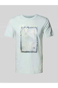 T-shirt o kroju regular fit z czystej bawełny - Tom Tailor Denim - Koszulki męskie - miniaturka - grafika 1