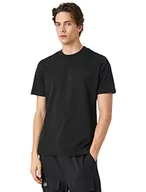 Koszulki męskie - Koton Męski T-shirt Basic z okrągłym dekoltem i krótkim rękawem, czarny (999), XL - miniaturka - grafika 1