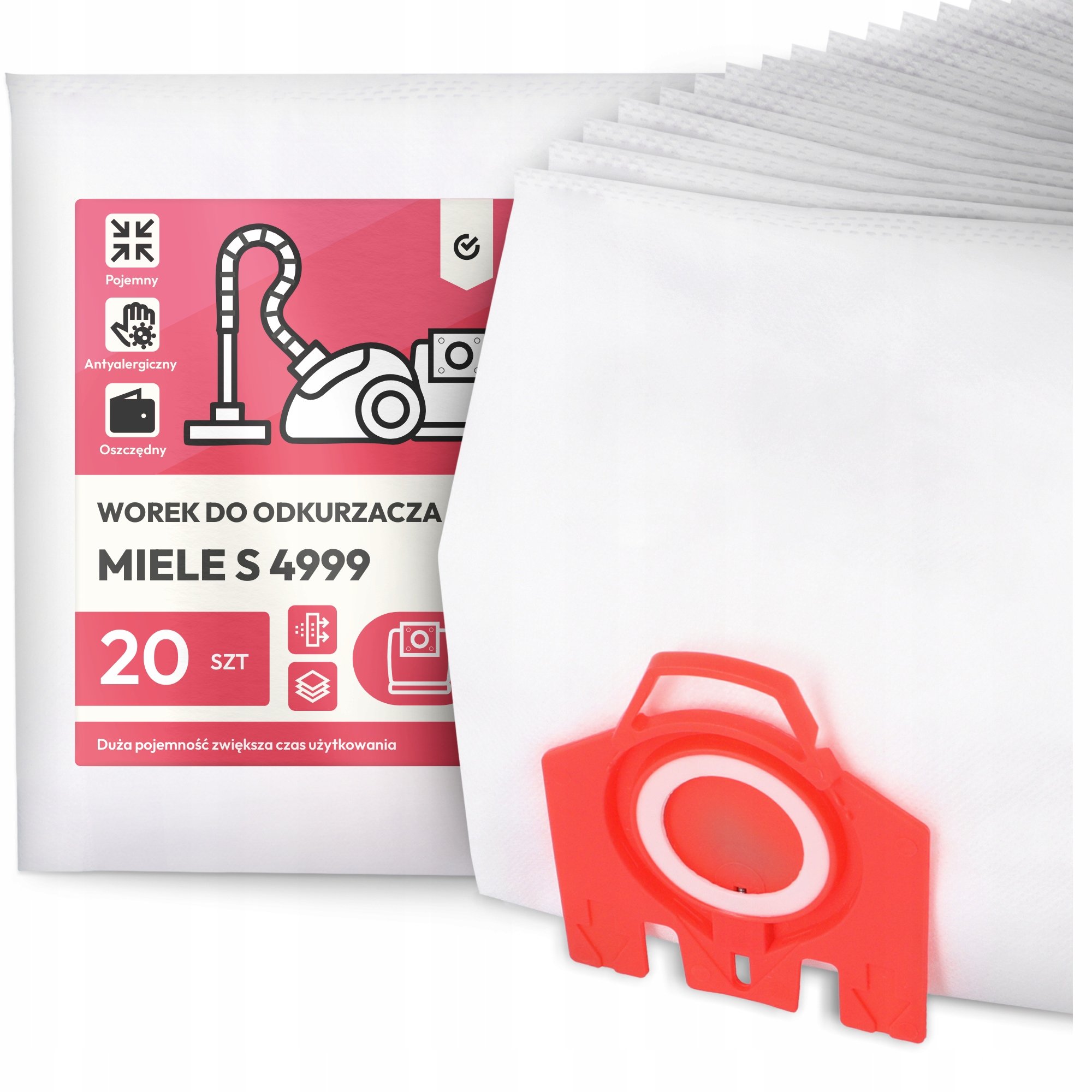 20x Worek do Odkurzacza Miele S 4999 Syntetyczny Duży Mocny Torba Worki G9