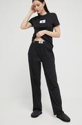 Piżamy damskie - Calvin Klein Underwear spodnie piżamowe bawełniane kolor czarny bawełniana - miniaturka - grafika 1