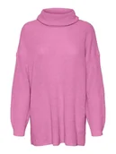 Swetry damskie - Vero Moda Golf w kolorze różowym - miniaturka - grafika 1