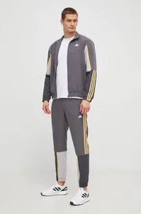 adidas dres męski kolor szary - Dresy męskie - miniaturka - grafika 1