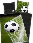Pościel dla dzieci - Pościel Piłkarska 135x200 Piłka Nożna Siatka Bawełniana Posciel Komplet - miniaturka - grafika 1