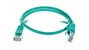 Kabel krosowy patchcord U/utp kat.5e Cca zielony 0 - Patchcordy - miniaturka - grafika 1