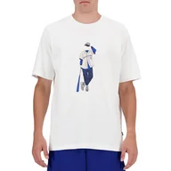 Koszulki sportowe męskie - Koszulka New Balance MT41577SST - biała - miniaturka - grafika 1
