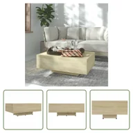 Ławy i stoliki kawowe - The Living Store stolik kawowy dąb Sonoma 85x55x31 cm materiał drewnopochodny - miniaturka - grafika 1