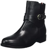 Paski - Tommy Hilfiger Damski pasek Th płaski but moda, Czarny, 36 EU - miniaturka - grafika 1