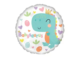 Balon foliowy Dinozaur Babysaurus - 45 cm - 1 szt. - Baby shower i roczek - miniaturka - grafika 1
