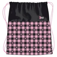 Worki na buty - St. Right Worek Szkolny Sportowy Gimnastyczny Na Buty Obuwie Do Szkoły Na Basen Trening Pink Checkered - miniaturka - grafika 1