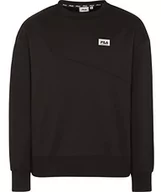Bluzy męskie - FILA Męska bluza Tricase Boxy Crew Sweat, Moonless Night, L - miniaturka - grafika 1