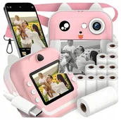 Aparaty natychmiastowe - MINI DRUKARKA DRUKUŚ TERMICZNA APARAT NATYCHMIASTOWY DLA DZIECI i 11 ROLEK - miniaturka - grafika 1