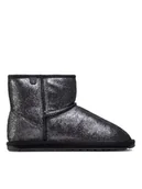 Buty dla dziewczynek - EMU Australia Śniegowce Wallaby Mini Metallic Teens T12358 Czarny - miniaturka - grafika 1