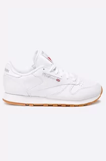 Buty sportowe damskie - Reebok CL Leather 49803 biały - grafika 1