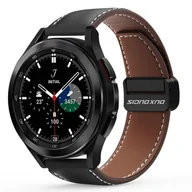 Akcesoria do smartwatchy - DUX DUCIS YA - pasek z naturalnej skóry Samsung Galaxy Watch/Huawei Watch/Honor Watch (pasek 20mm) czarny - miniaturka - grafika 1