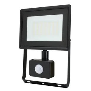 BEMKO C64-S-LFK2-030BL-4K NAŚWIETLACZ LED SMD KASTEL 30W 4000K 2520LM IP65 CZARNY CZ. PIR - Lampy ogrodowe - miniaturka - grafika 1