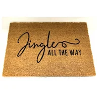 Wycieraczki - Wycieraczka kokosowa Jingle all the way, 39 x 59 cm - miniaturka - grafika 1